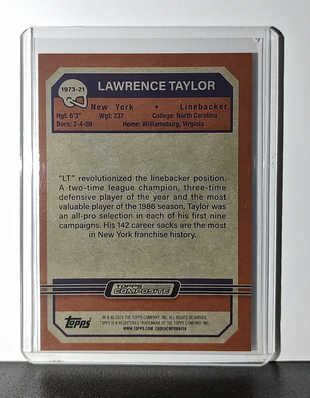 Lawrence Taylor 2023 Topps 1973 NFL #1973-21 Card New York Giants