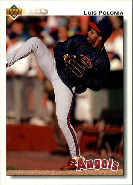 Luis Polonia 1992 Upper Deck MLB #147 Baseball Card California Angels