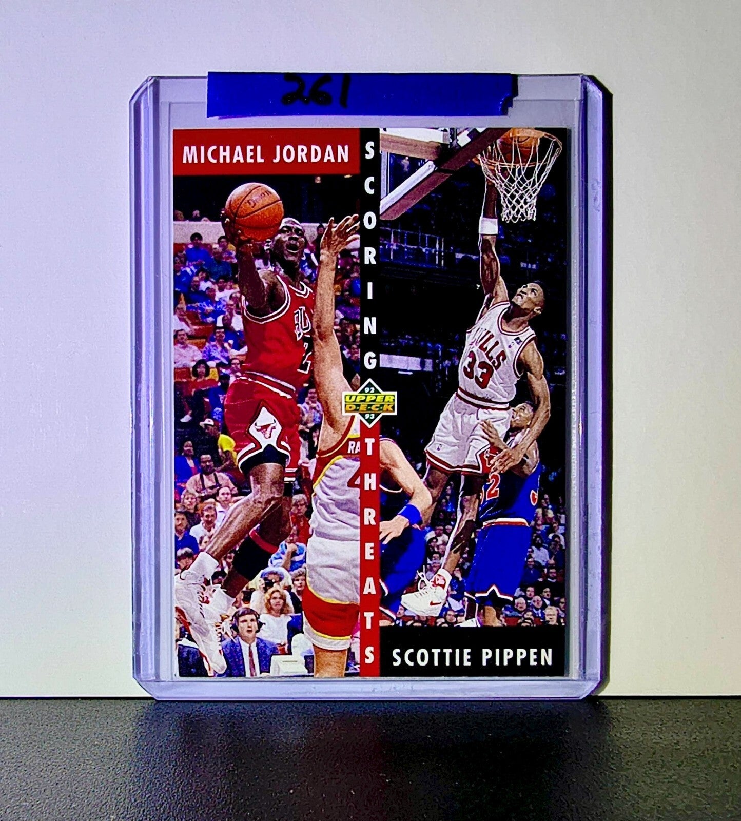 Michael Jordan Scottie Pippen 1992-93 Upper Deck Scoring Threats #62 Card Bulls