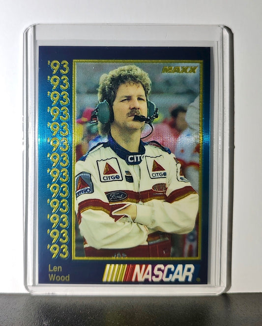 Len Wood 1993 Maxx Premier Plus Racing #103 NASCAR Card Wood Brothers Racing