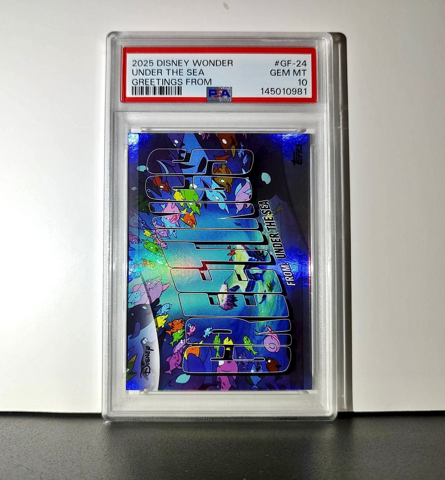 Under the Sea 2025 Topps Disney #GF-24 Greetings From The Little Mermaid PSA 10