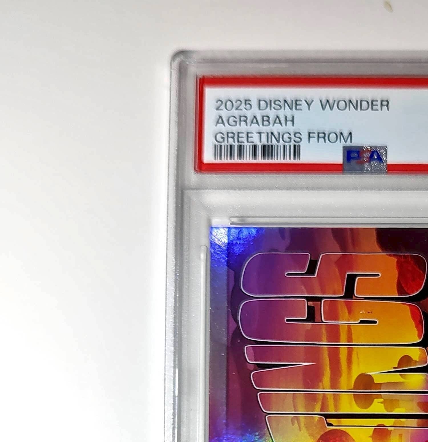 Agrabah 2025 Topps Disney Wonder #GF-1 Greetings From Card Aladdin PSA 9