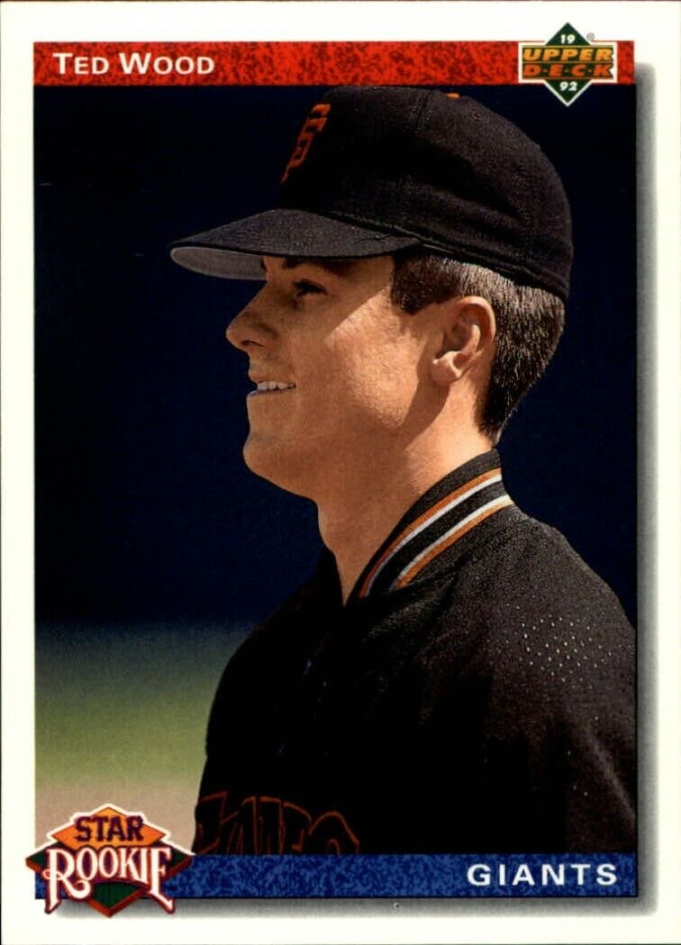 Ted Wood 1992 Upper Deck MLB #12 Star Rookies Baseball Card San Francisco Giants