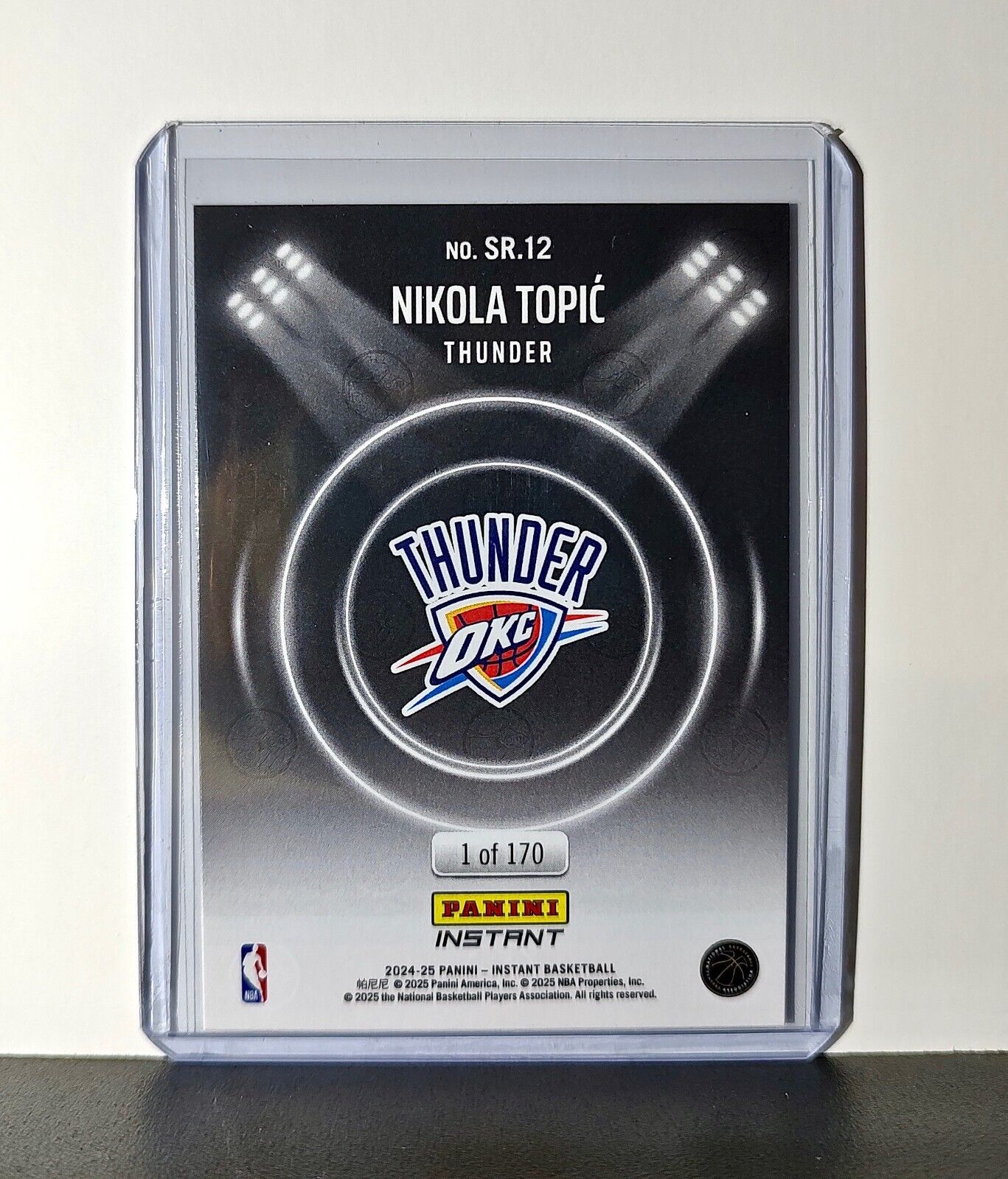 Nikola Topic Rookie 2024-25 Panini Spotlight Rookies NBA #12 Thunder 1 of 170