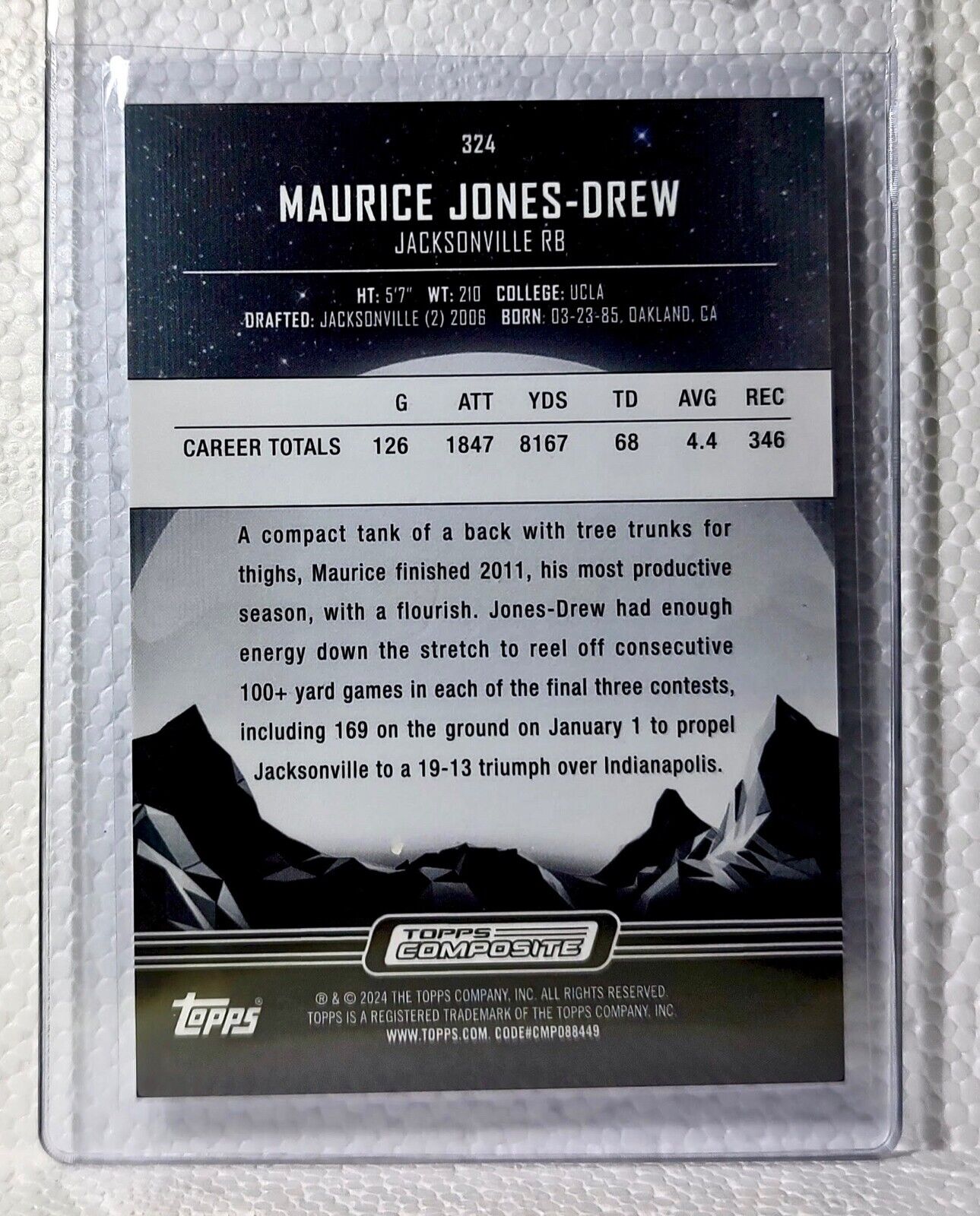 Maurice Jones-Drew 2023 Topps Midnight NFL #324 Composite Football Card Jaguars