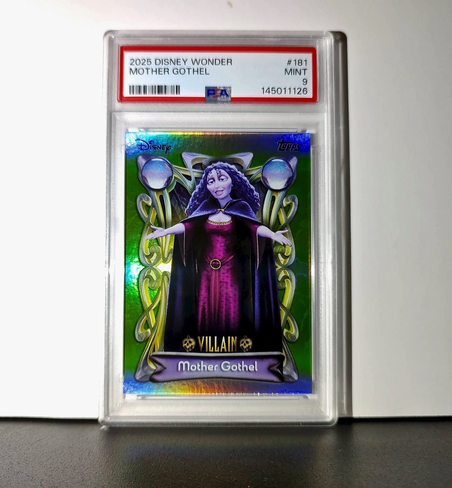 Mother Gothel 2025 Topps Disney Wonder #181 Card Tangled PSA 9