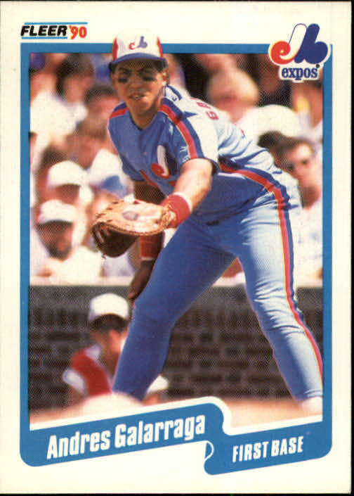 1990 Andres Galarraga Fleer Baseball Card #345