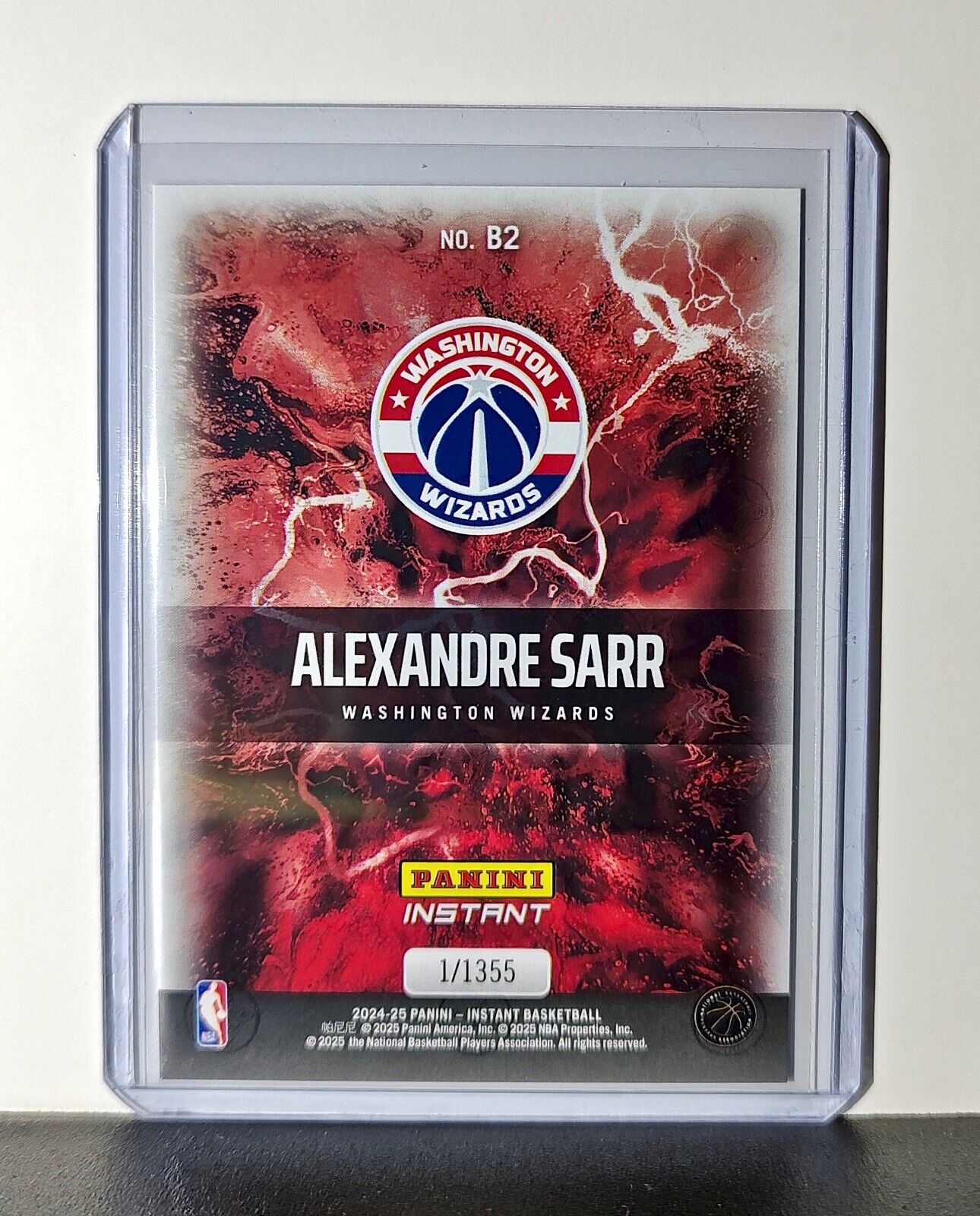 Alexandre Sarr Rookie 2024-25 Panini NBA #2 Breakaway Card Wizards 1/1355