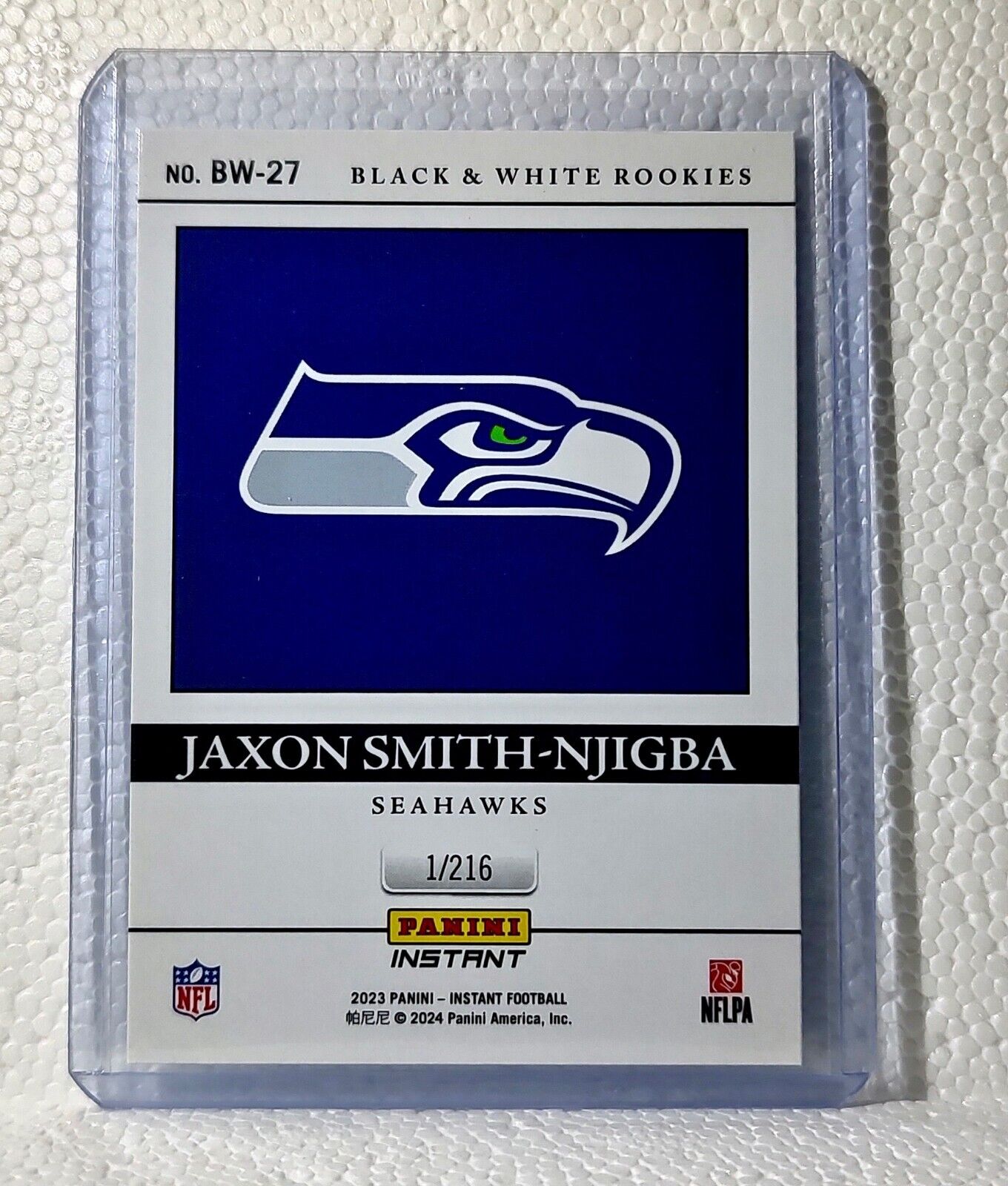 Jaxon Smith-Njigba 2023 Panini NFL #27 Black & White Rookies Card Seahawks 1/216