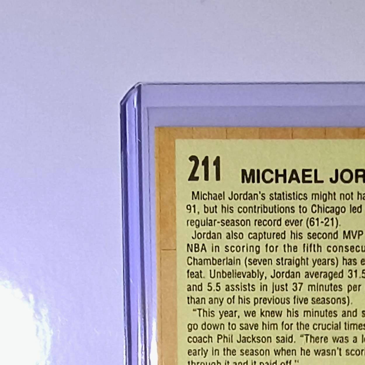Michael Jordan 1991-92 Fleer All-Star Team #211 Basketball Card Chicago Bulls
