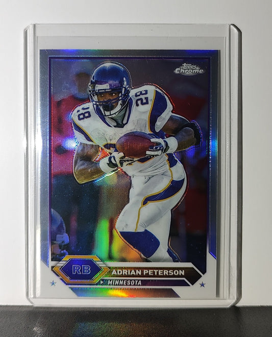 Adrian Peterson 2023 Topps Chrome NFL #38 Refractor Card Minnesota Vikings