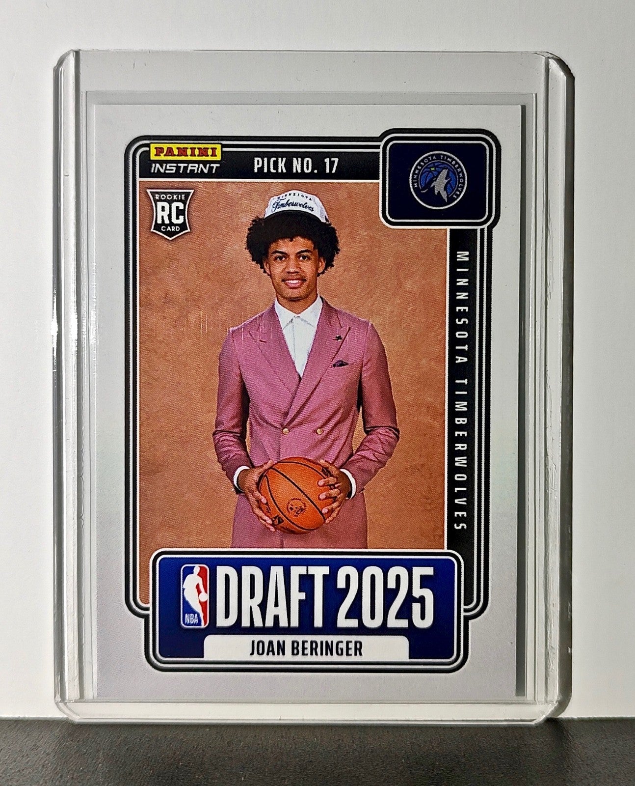 Joan Beringer Rookie 2025-26 Panini NBA #17 Draft Night Minnesota Timberwolves