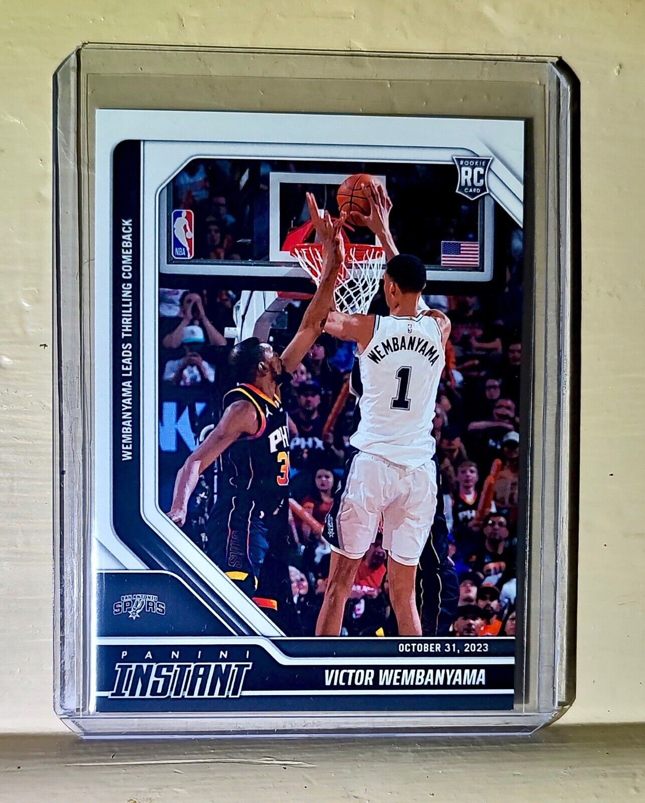 Victor Wembanyama 2023-24 Panini #26 NBA Rookie Basketball Card Spurs 1 of 10018