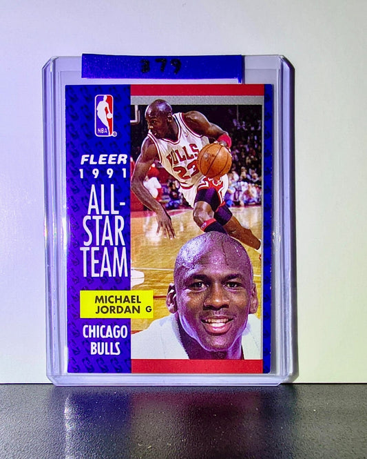 Michel Jordan 1991-92 Fleer All-Star Team #211 Card Chicago Bulls