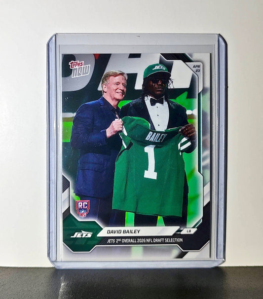 David Bailey Rookie 2026 Topps Now Draft Night #DBAL Card New York Jets