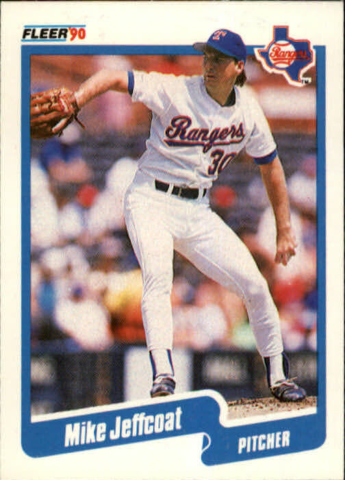 1990 Mike Jeffcoat Fleer Baseball Card #302