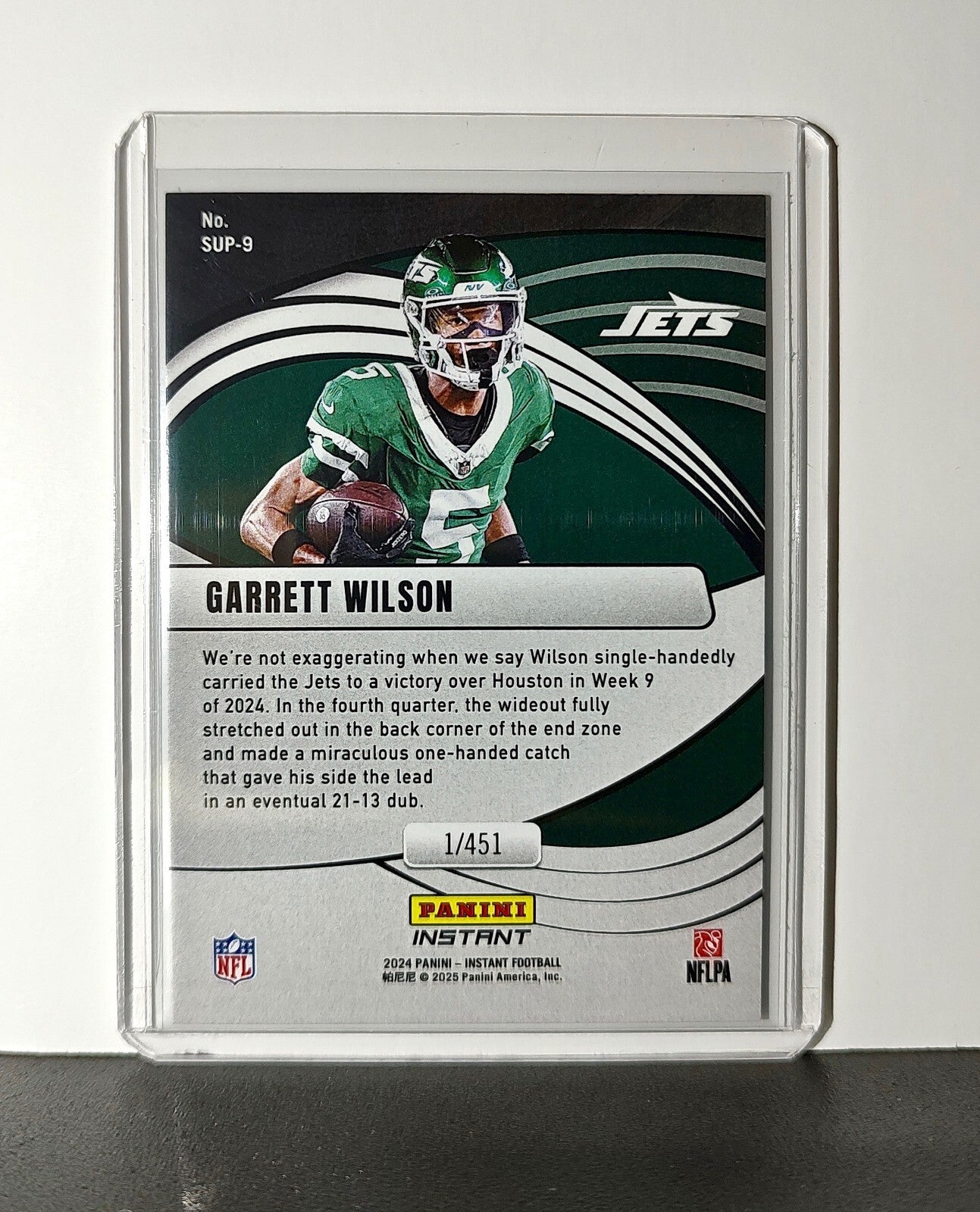 Garrett Wilson 2024 Panini Supernova NFL #9 Football Card New York Jets 1/451