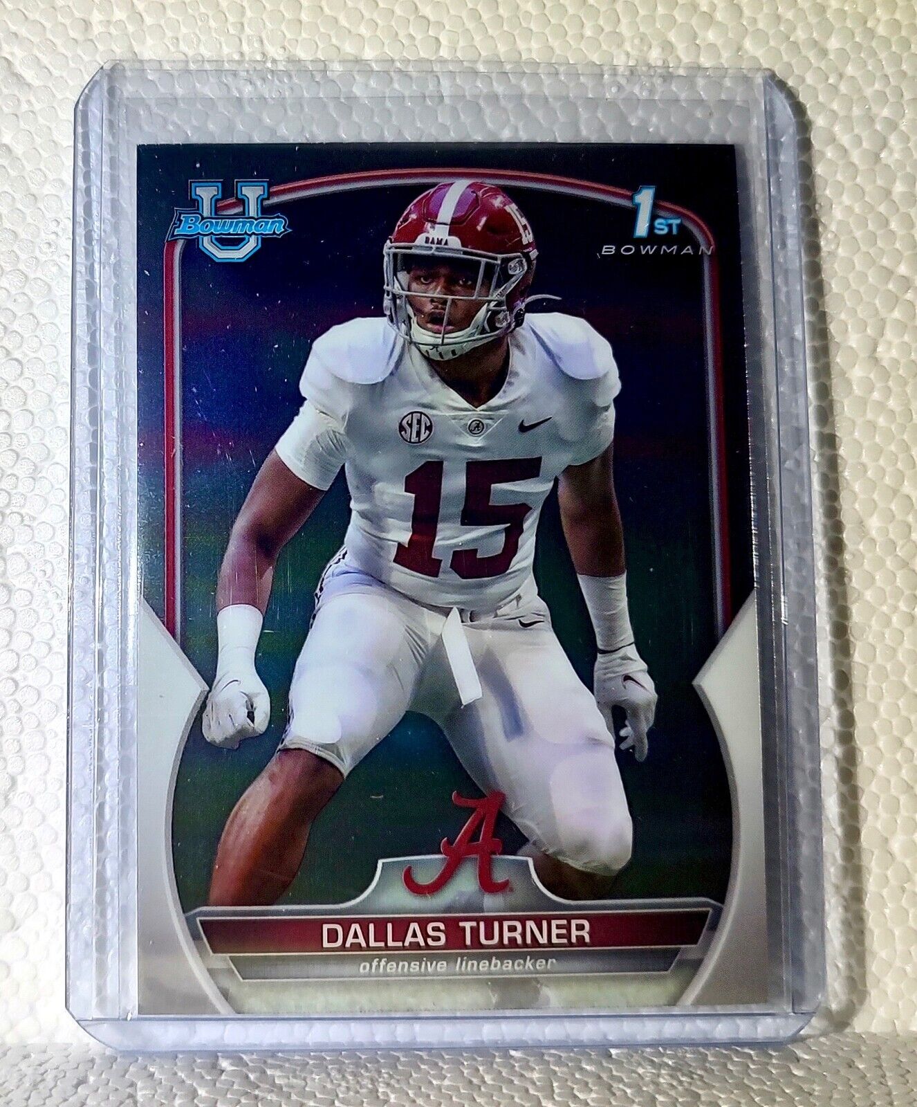 Dallas Turner 2022 Topps 1st Bowman U Football #6 Card Alabama