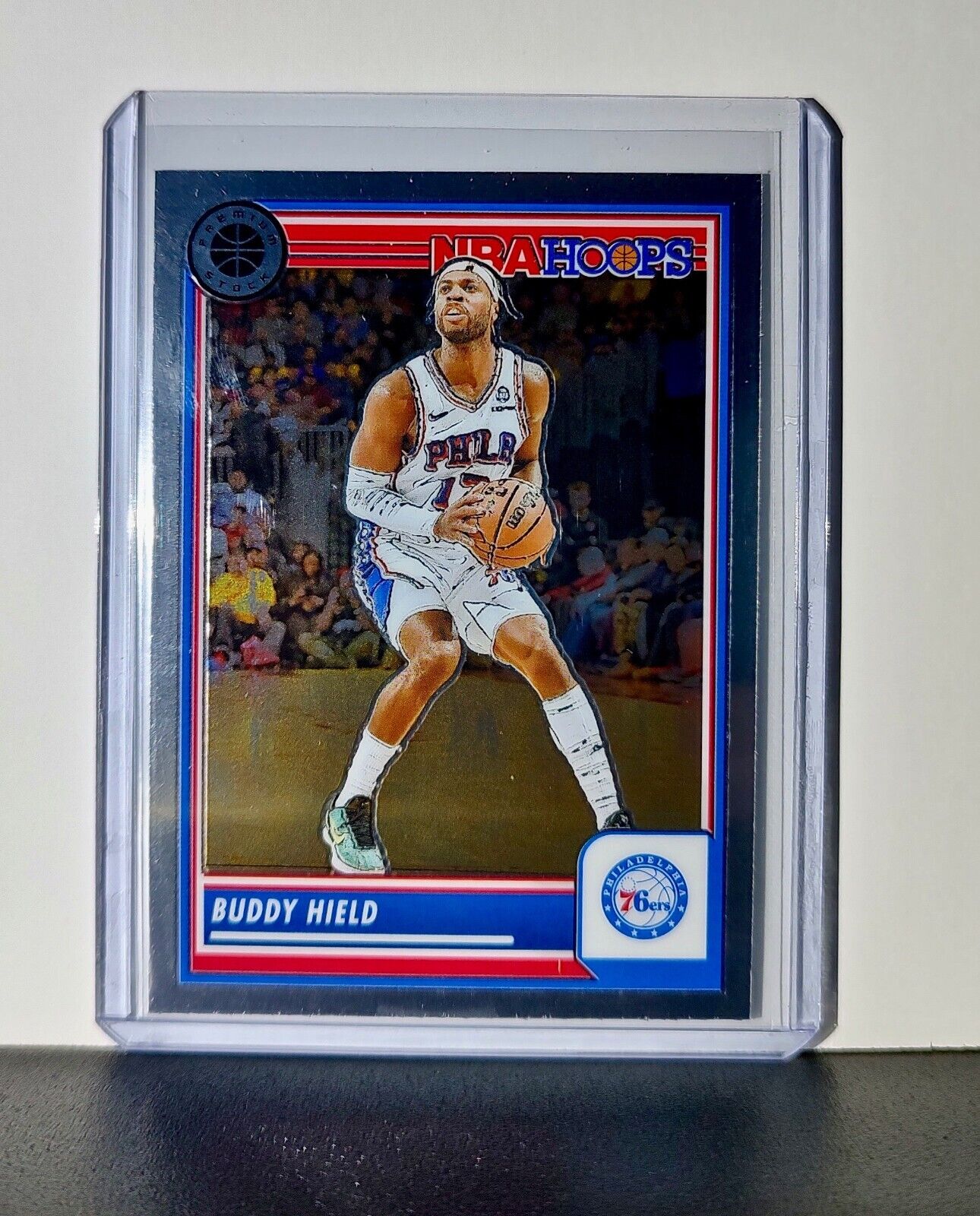 Buddy Hield 2023-24 Panini Premium Stock NBA Hoops #188 Card Philadelphia 76ers