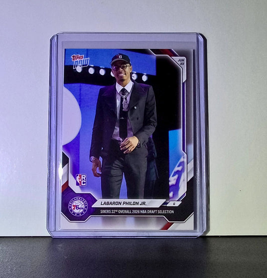Labaron Philon Jr. Rookie 2026-27 Topps NBA Draft Night #LPHI Card 76ers