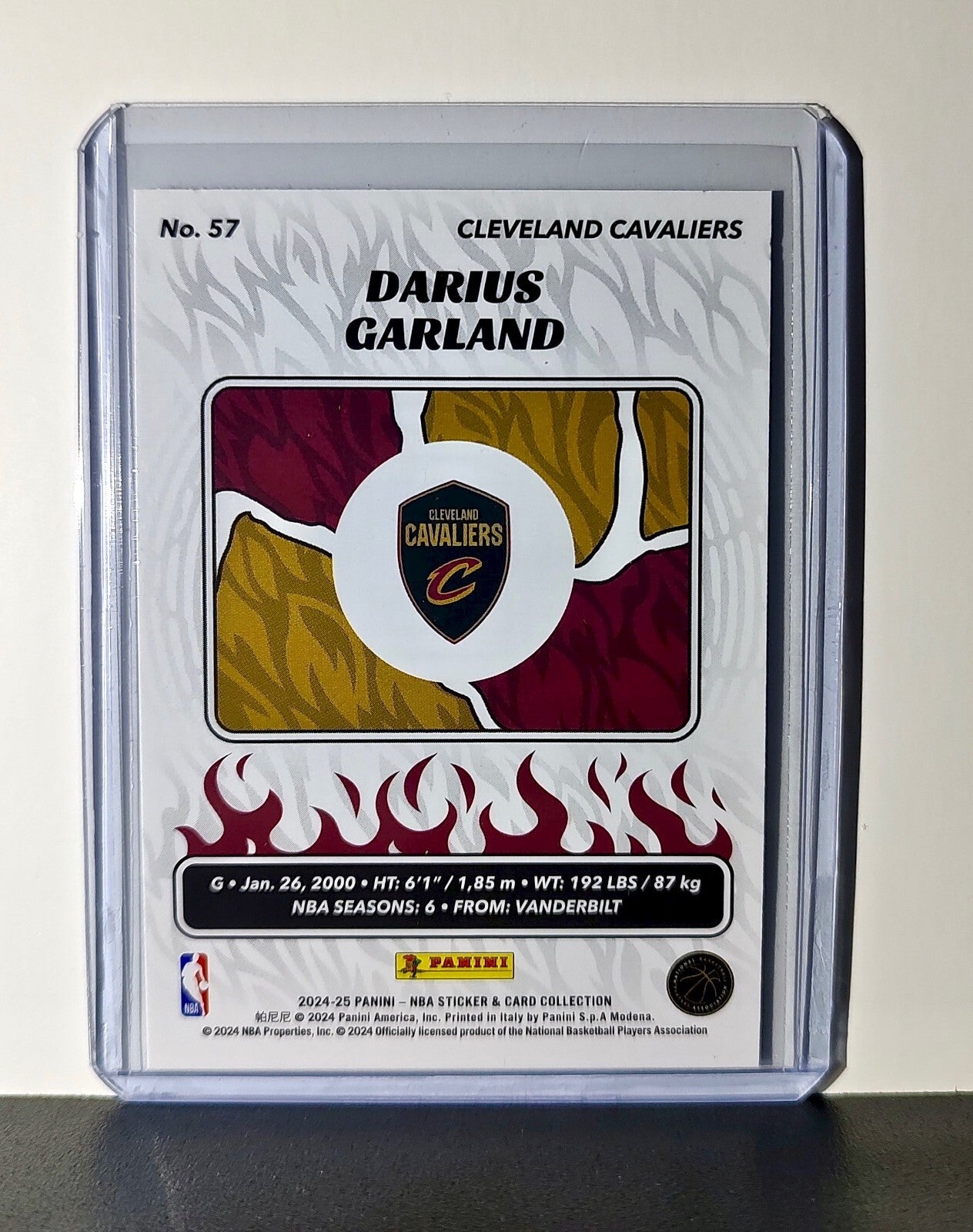 Darius Garland 2024-25 Panini NBA #57 Foil Sticker Card Cleveland Cavaliers