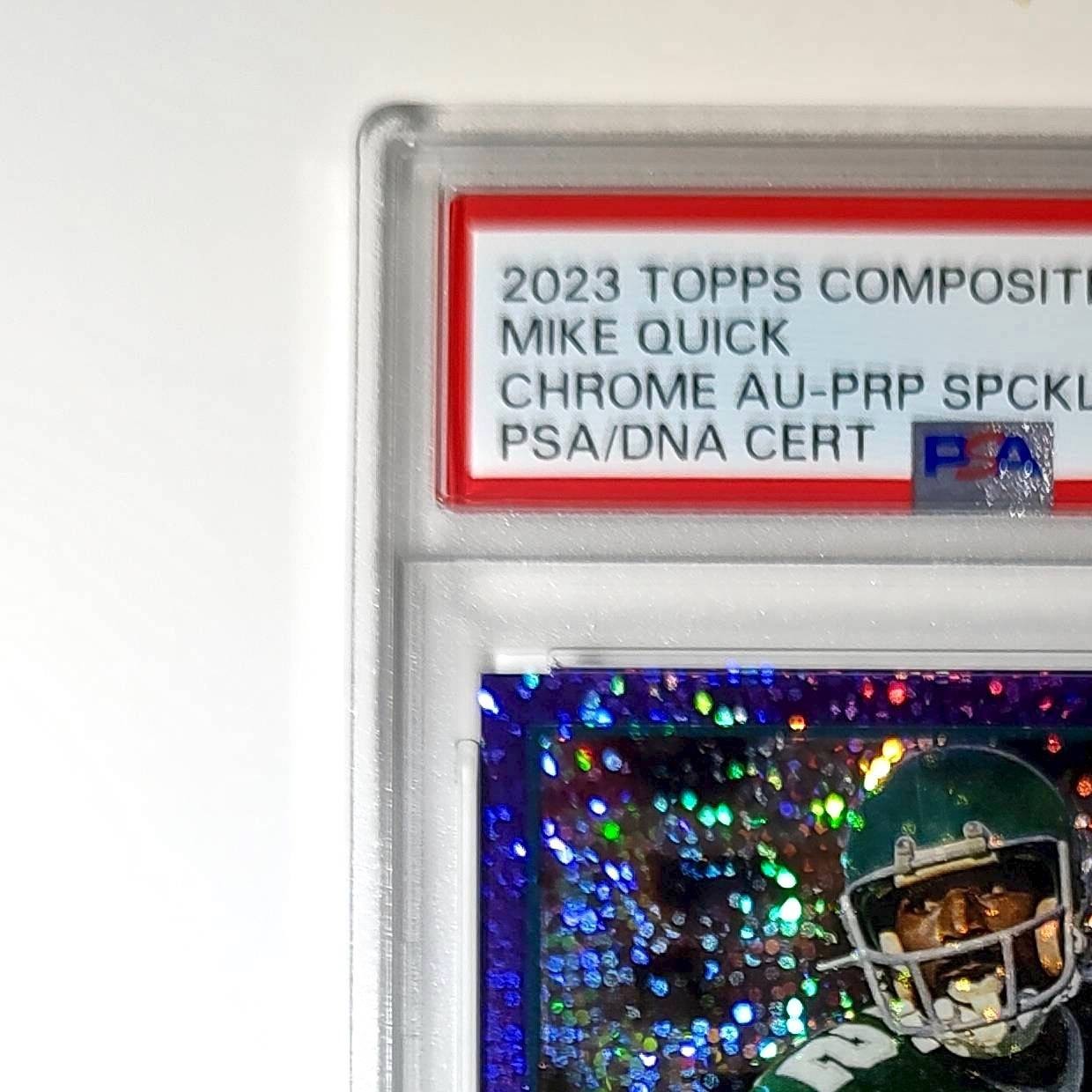 Mike Quick 2023 Topps Purple Speckle Refractor 168/199 PSA 10 Auto 10