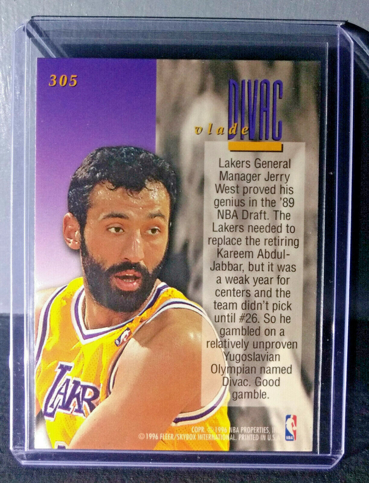 1995-96 Vlade Divac Fleer Ultra #305 Encore Basketball Card