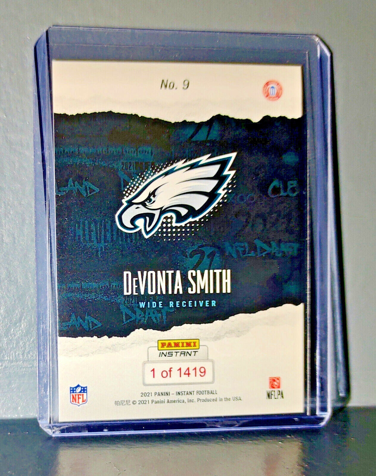 Devonta Smith 2021 Panini NFL Instant Draft Night #9 Rookie Card 1 of 1419