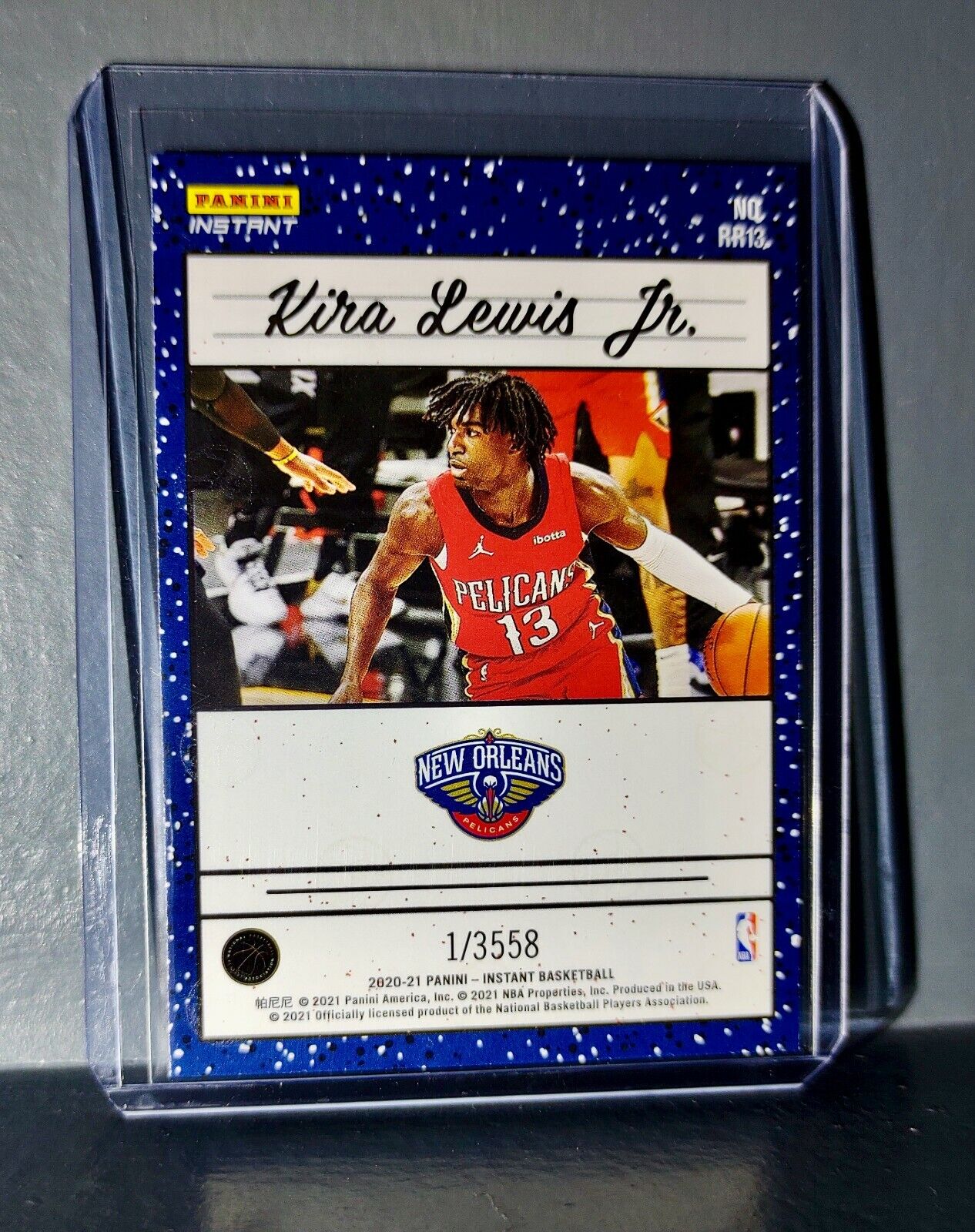 Kira Lewis Jr. 2020-2021 Panini NBA Instant #13 Rated Rookie Retro Card 1/3558