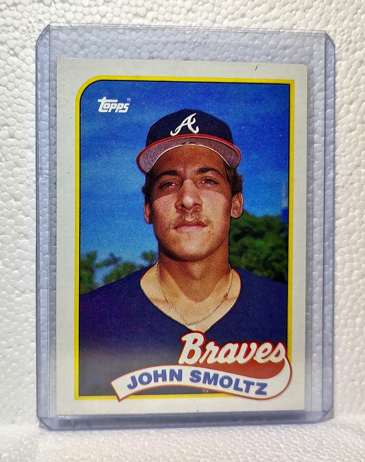 John Smoltz 1989 Topps MLB #382 Baseball Card Atlanta Braves