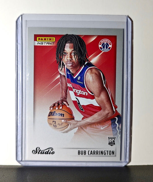 Bub Carrington 2024-25 Panini NBA Studio #40 Rookie Card Wizards 1/275