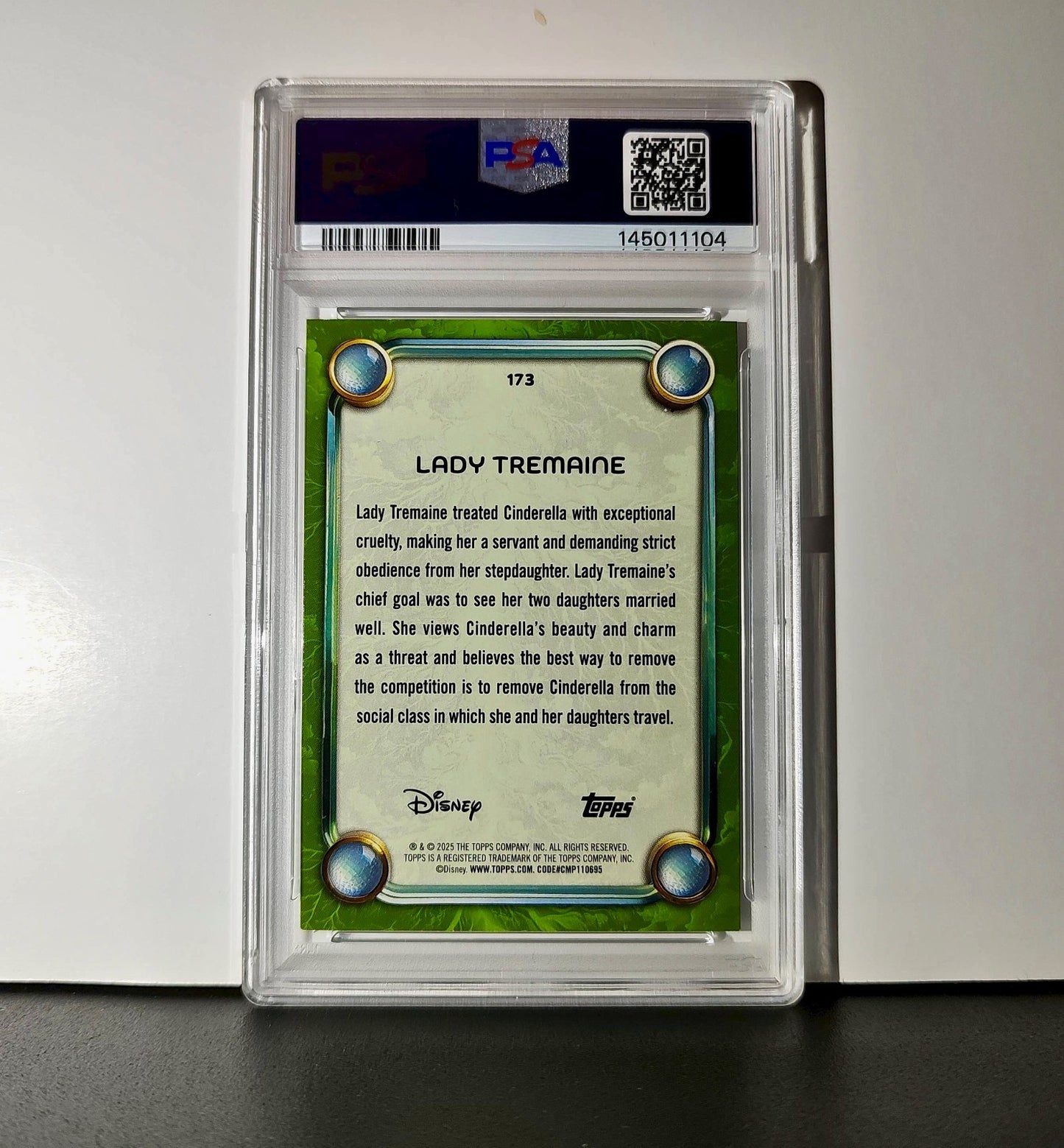 Lady Tremaine 2025 Topps Disney Wonder #173 Card Cinderella PSA 8 NM-MT