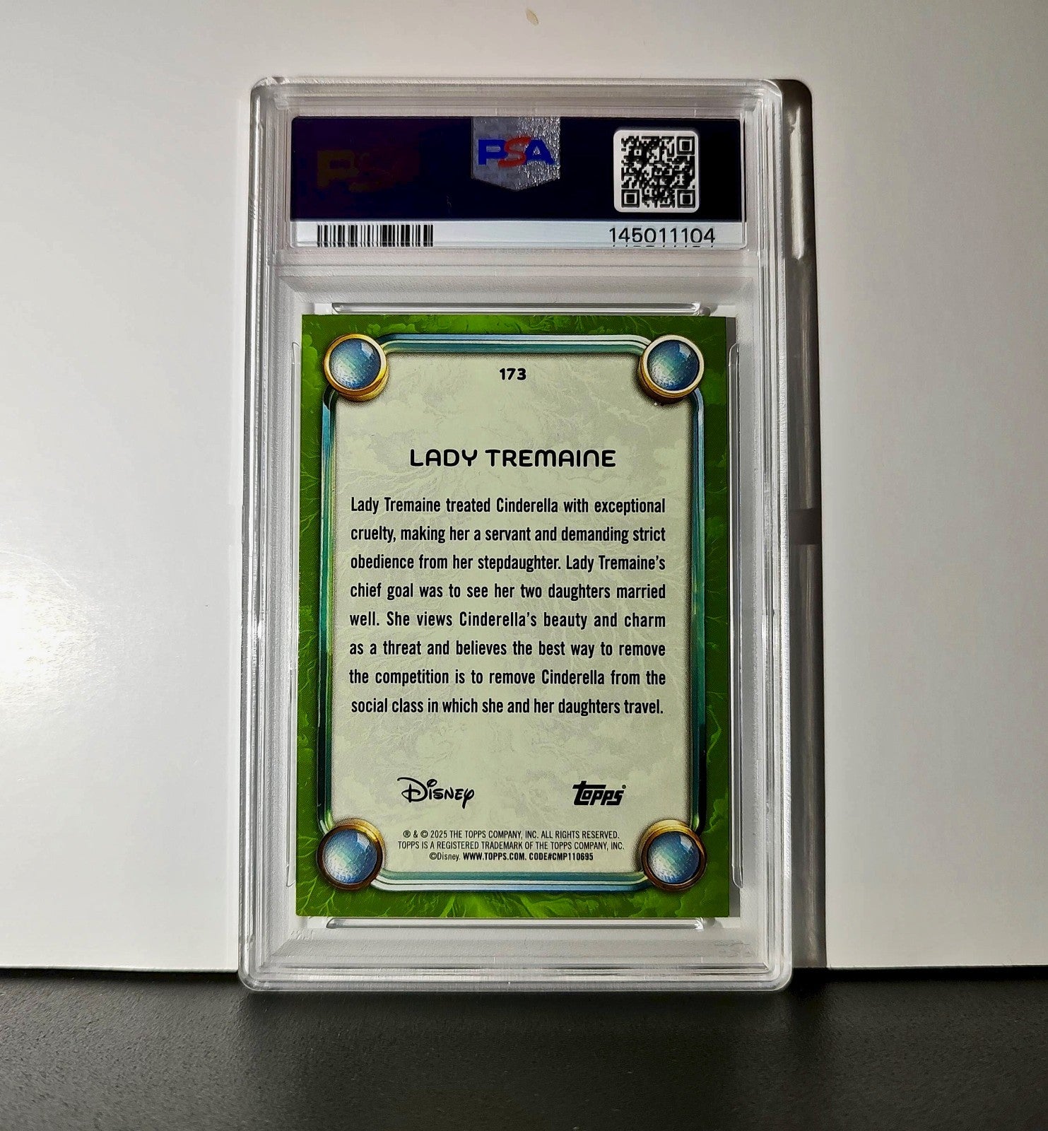 Lady Tremaine 2025 Topps Disney Wonder #173 Card Cinderella PSA 8 NM-MT