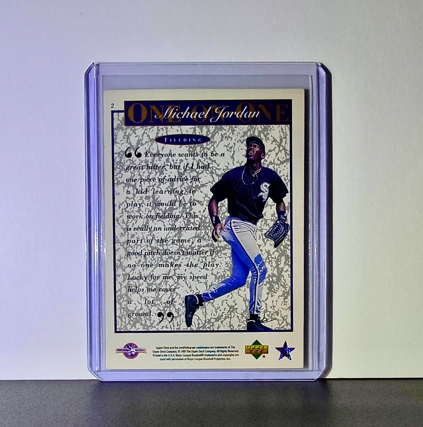 Michael Jordan 1995 Upper Deck Minors One on One #2 Card Chicago Bulls