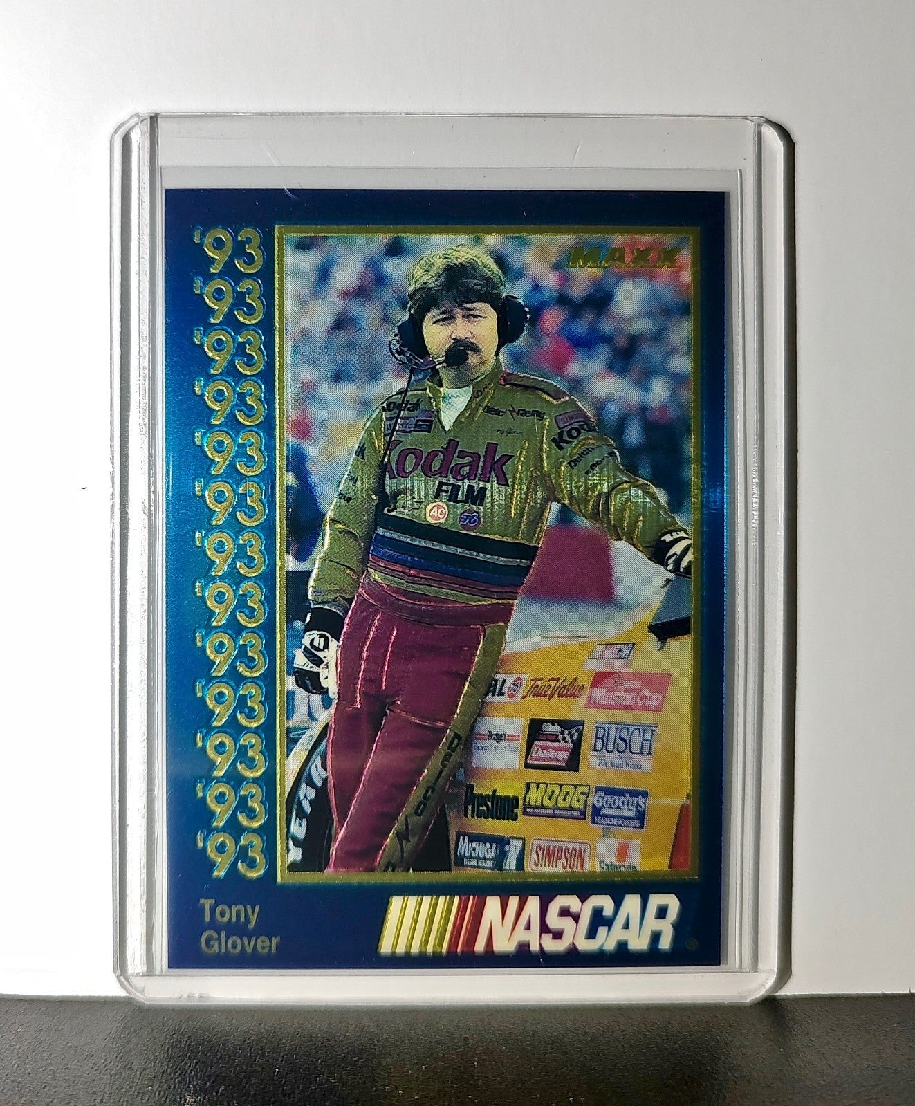 Tony Glover 1993 Maxx Premier Plus Racing #137 NASCAR Card Morgan-McClure
