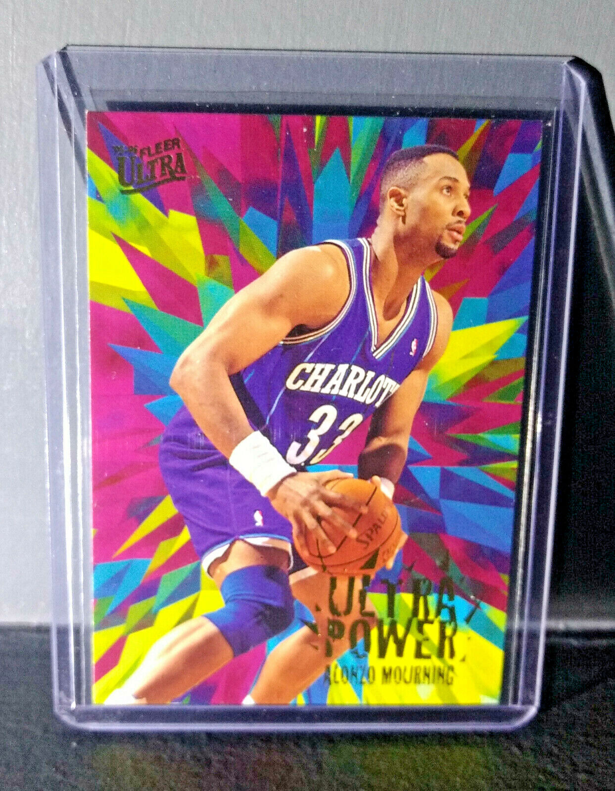 1995-96 Alonzo Mourning Fleer Ultra #6 Ultra Power Basketball Card