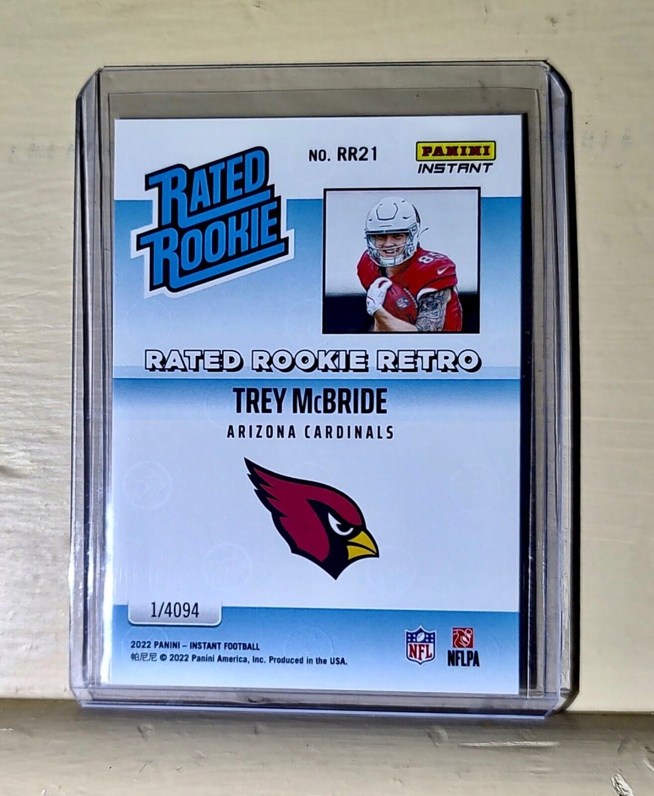 Trey McBride 2022 NFL Panini #21 Rated Rookie Retro Football Card 1/4094