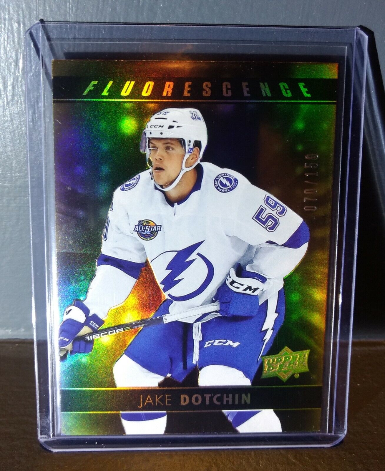 2017 Jake Dotchin Upper Deck Fluorescence #F-12 Hockey Card #/150