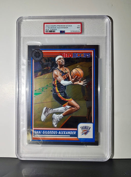 Shai Gilgeous-Alexander 2023 Panini Premium Stock NBA Hoops #2 Jumbo PSA 7 NM