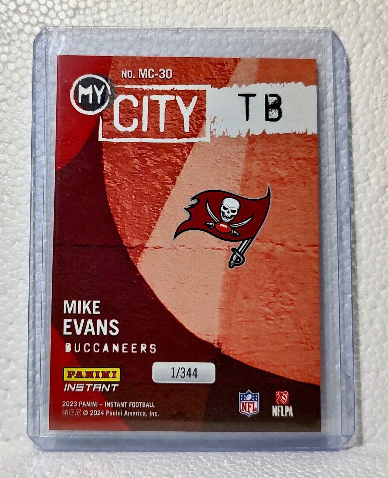 Mike Evans 2023 Panini NFL #30 My City Football Card Buccaneers 1/344