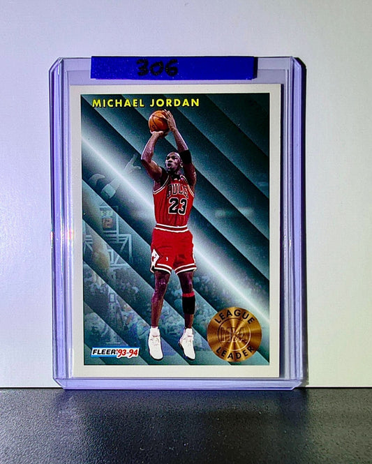 Michael Jordan 1993-94 Fleer League Leader #224 Basketball Card Chicago Bulls