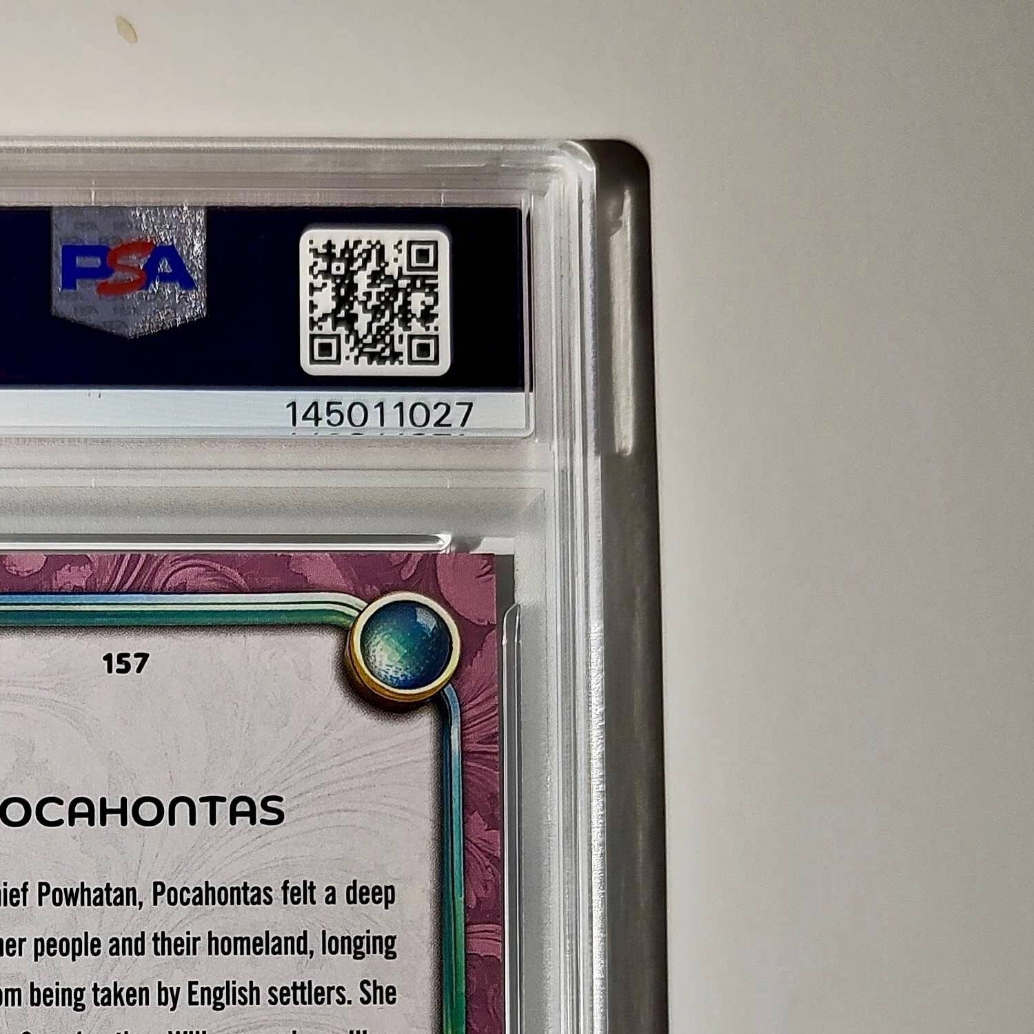 Pocahontas 2025 Topps Disney Cartoon Princess #157 Card Pocahontas PSA 10