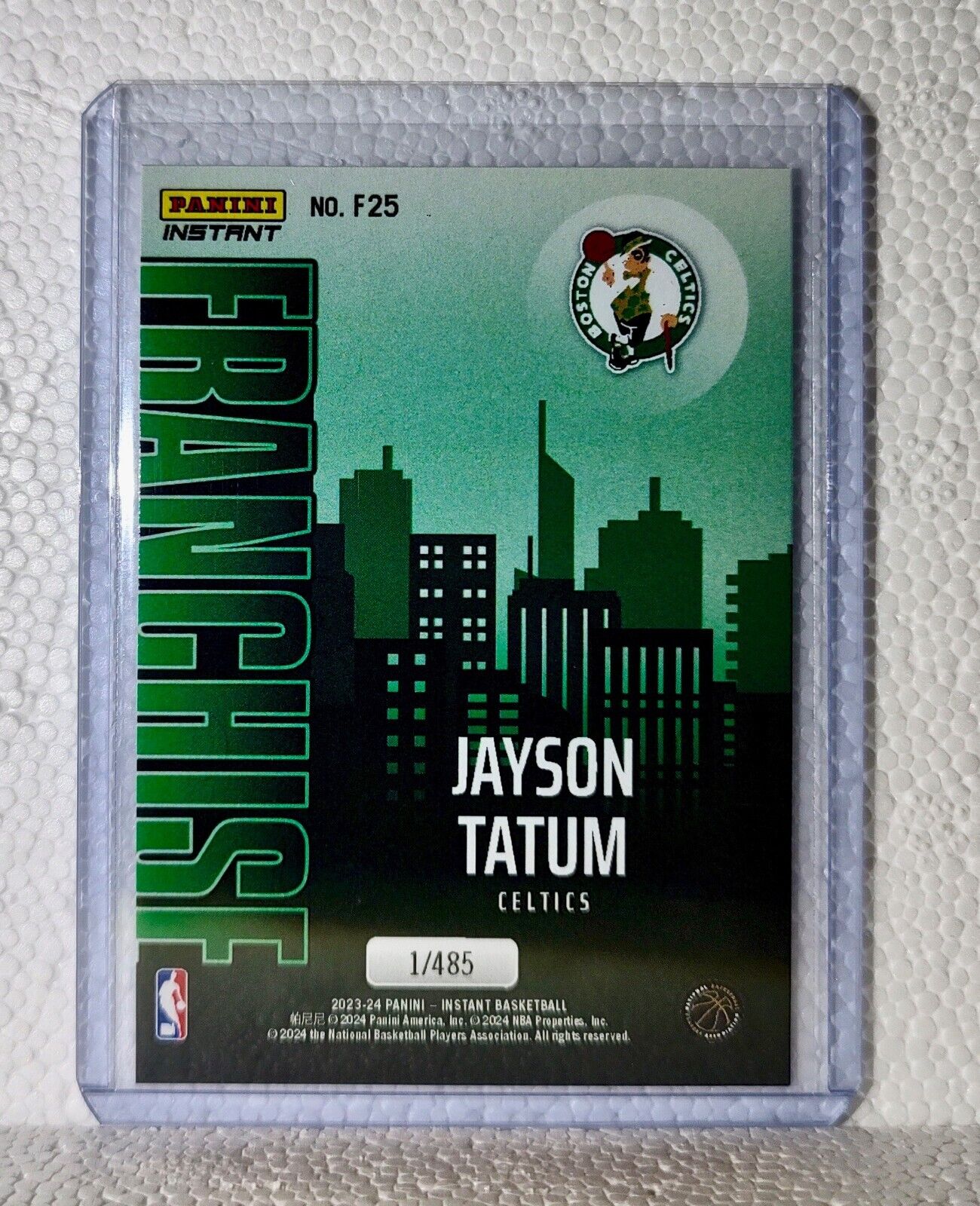 Jayson Tatum 2023-24 NBA #25 Franchise Basketball Card Boston Celtics 1/485