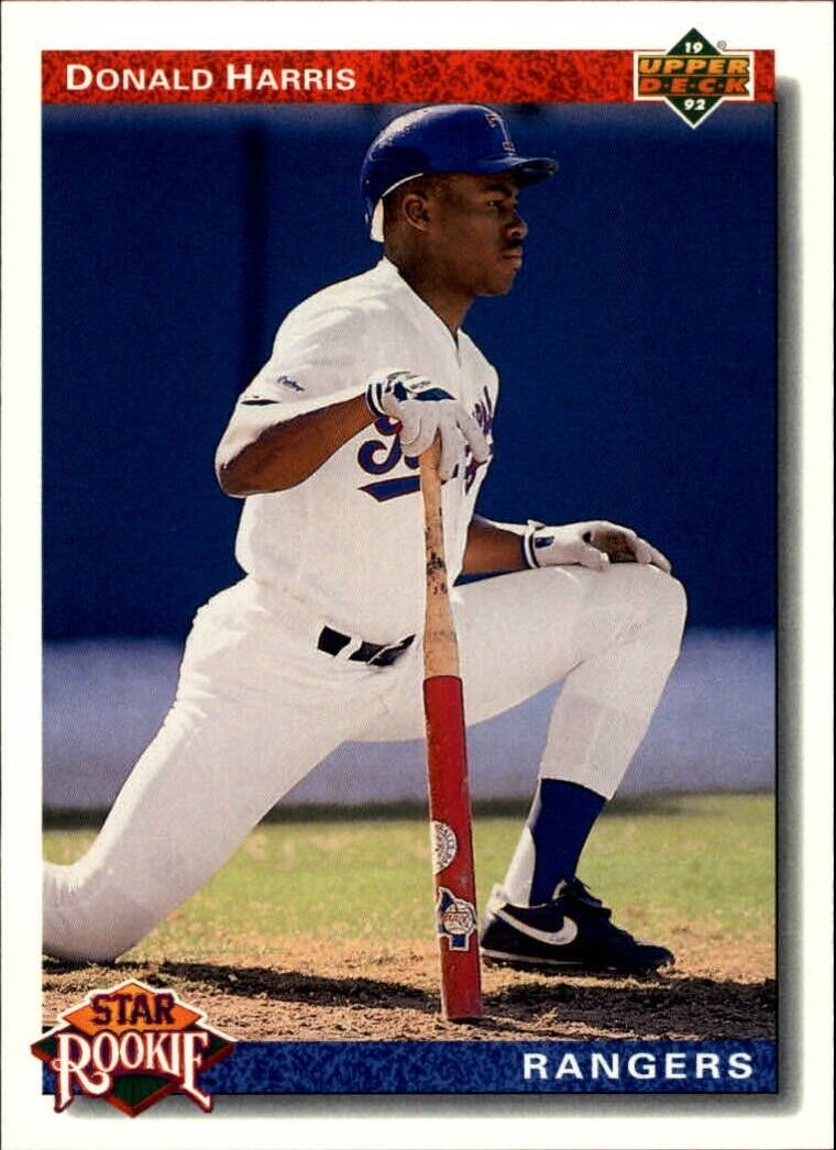 Donald Harris 1992 Upper Deck MLB #11 Star Rookies Baseball Card Texas Rangers