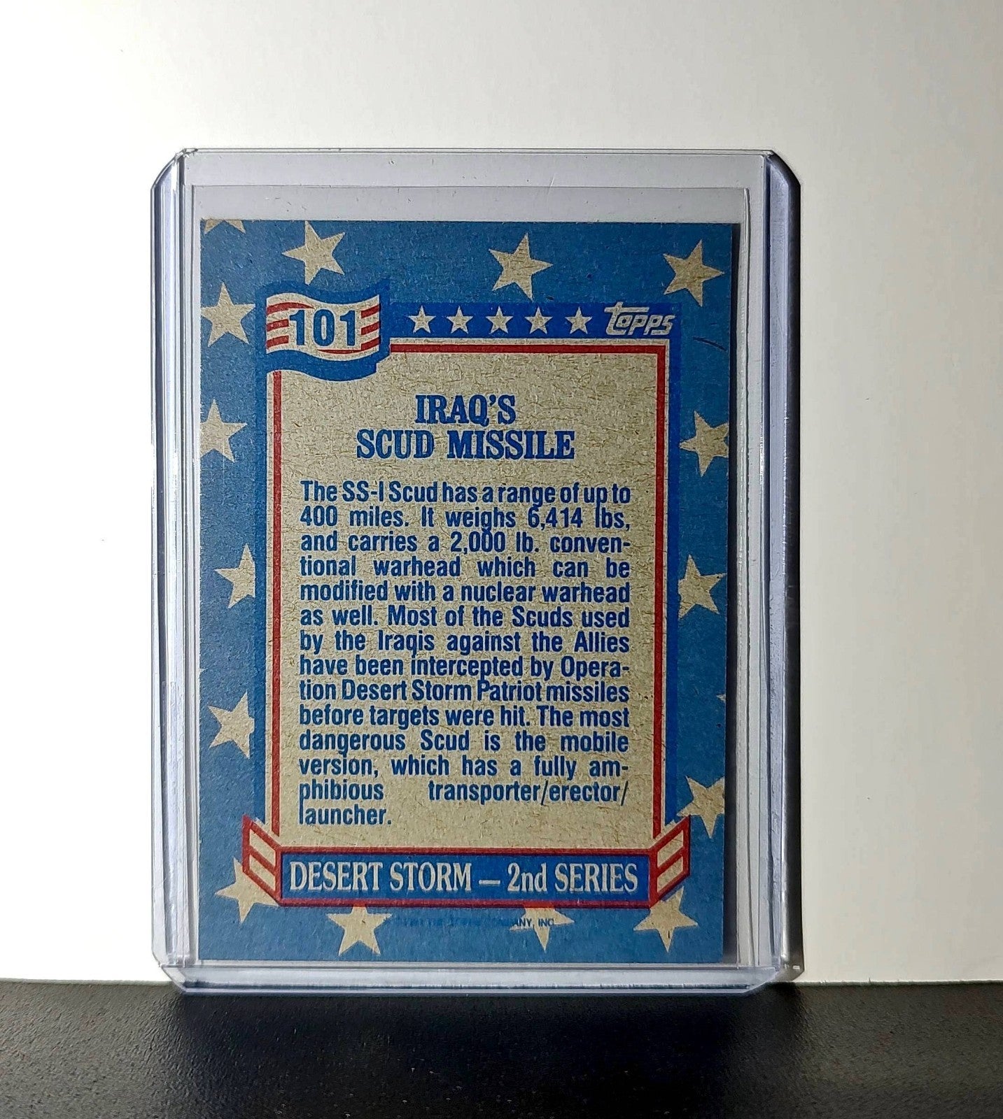 Iraq’s SCUD Missile 1991 Topps Desert Storm #101 Card