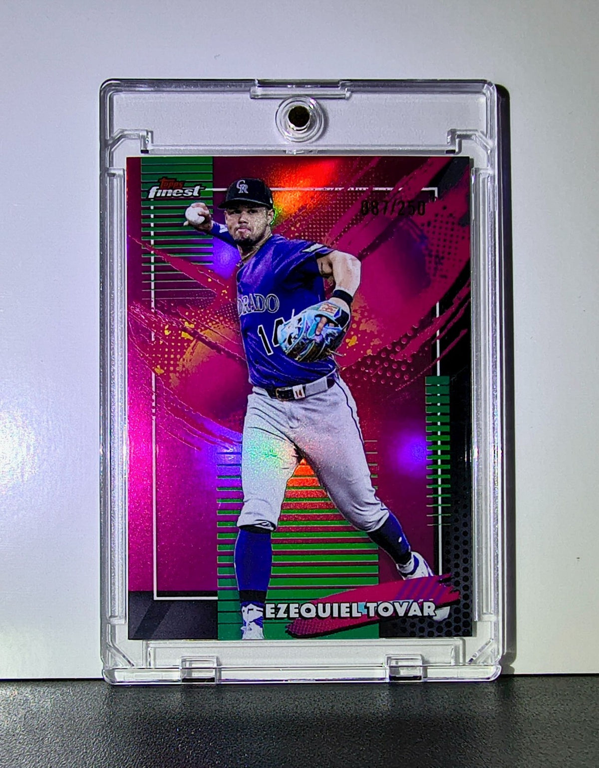 Ezequiel Tovar 2026 MLB Topps Finest #234 Rare Pink Refractor Rockies 087/250