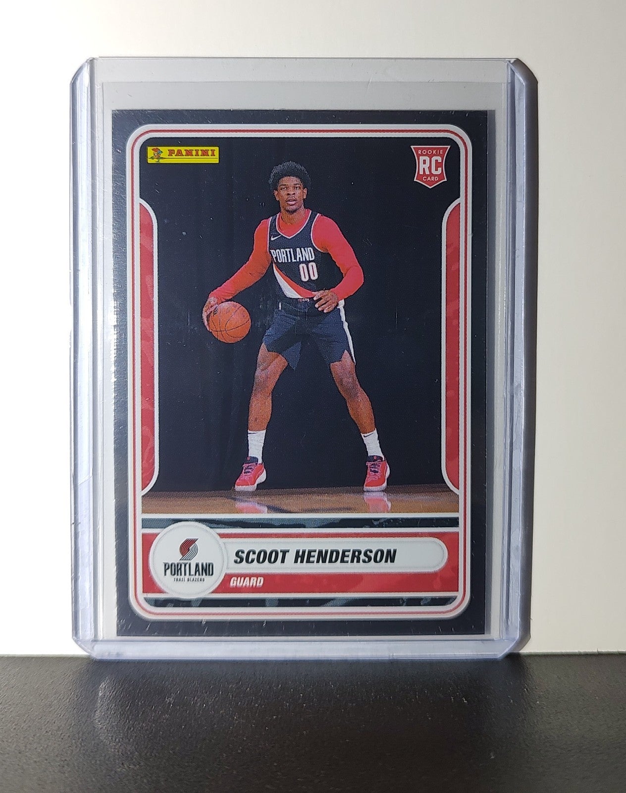 Scoot Henderson Rookie 2023-24 Panini NBA Sticker Foil Card #73 Trail Blazers