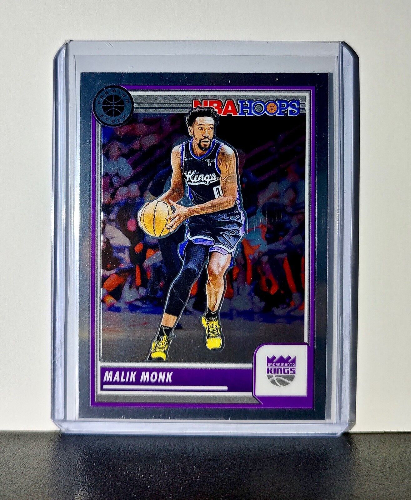 Malik Monk 2023-24 Panini Premium Stock NBA Hoops #123 Card Sacramento Kings