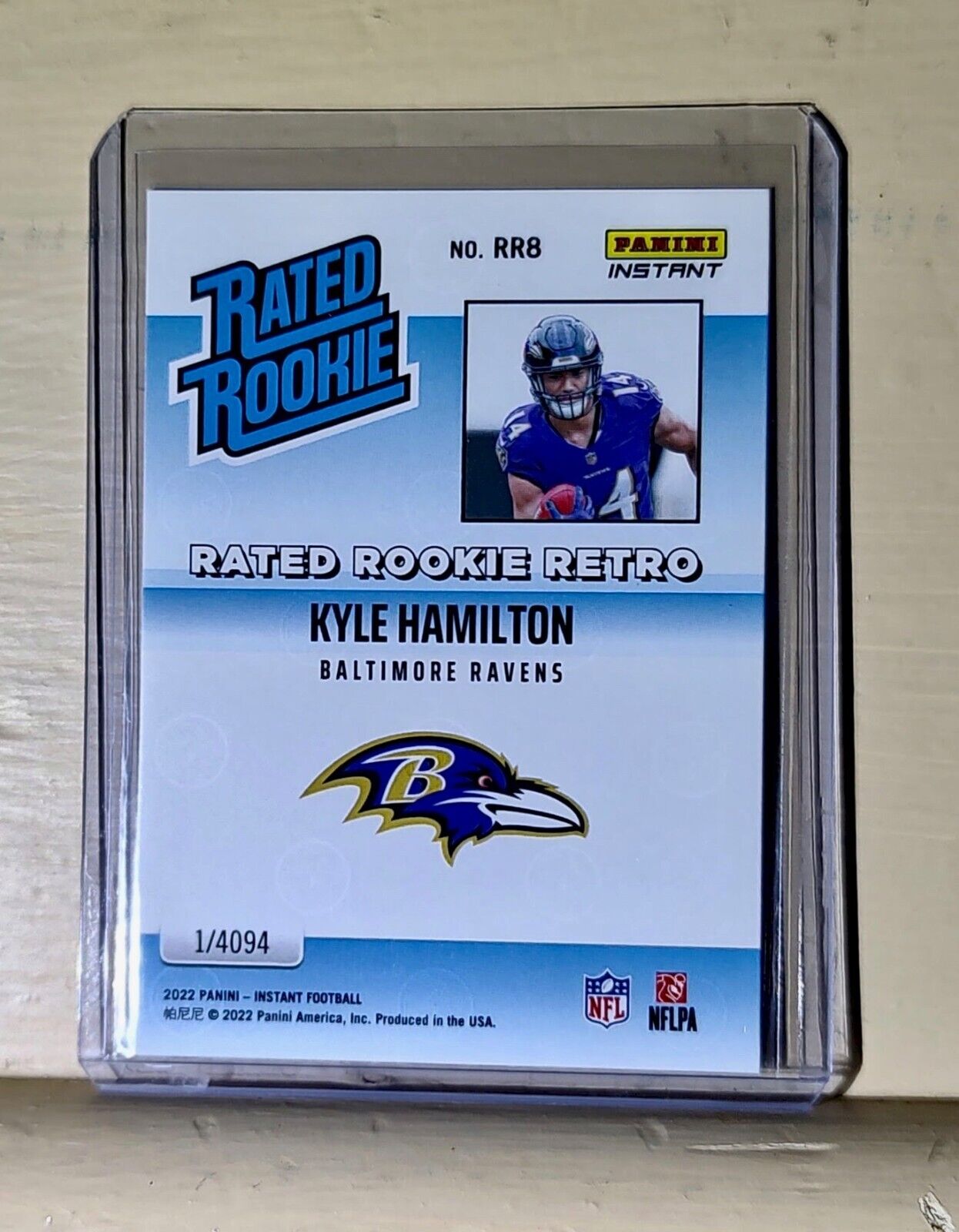 Kyle Hamilton 2022 NFL Panini #8 Rated Rookie Retro Football Card 1/4094