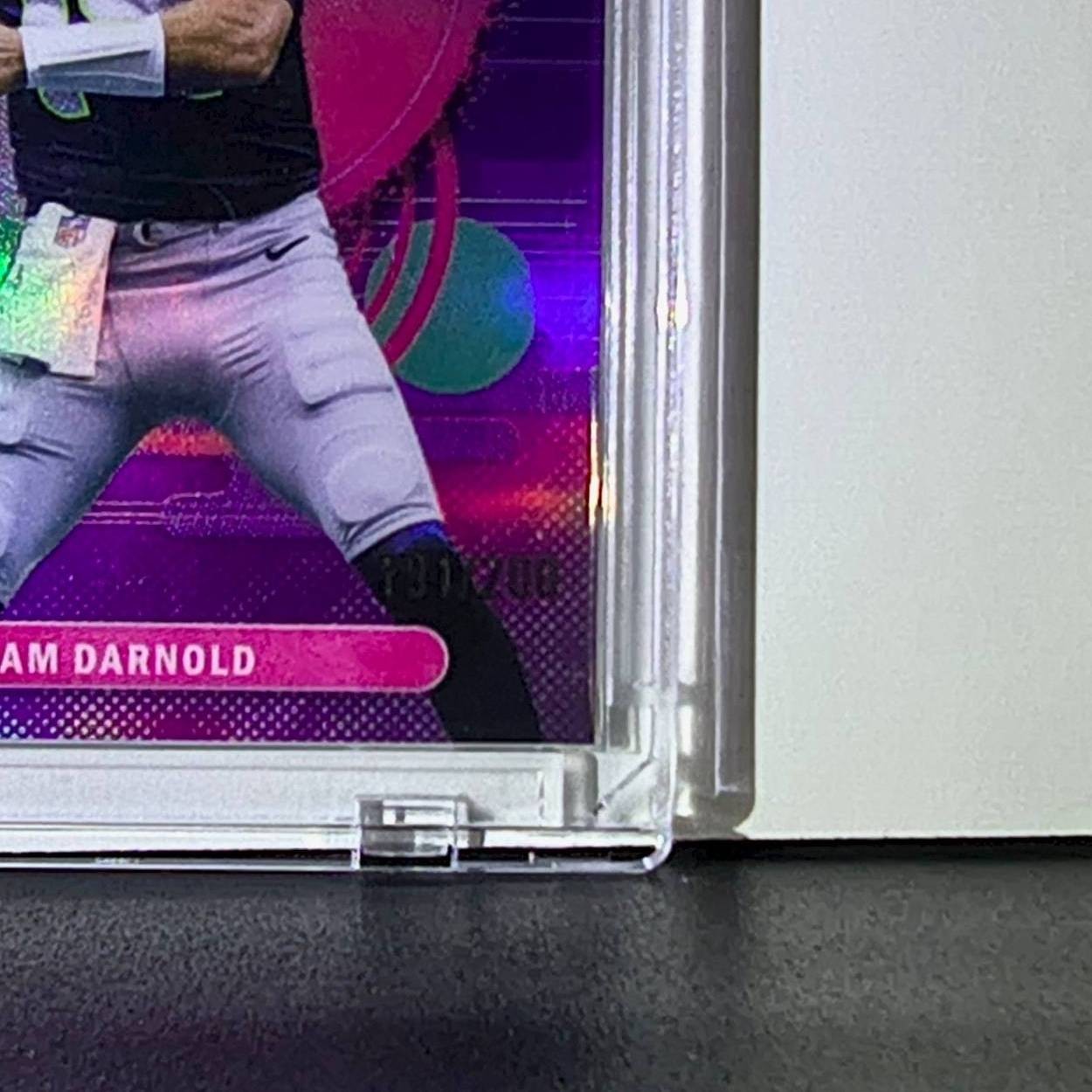 Sam Darnold 2025 Topps Finest Nebula NFL #147 Uncommon Purple Refractor 191/200